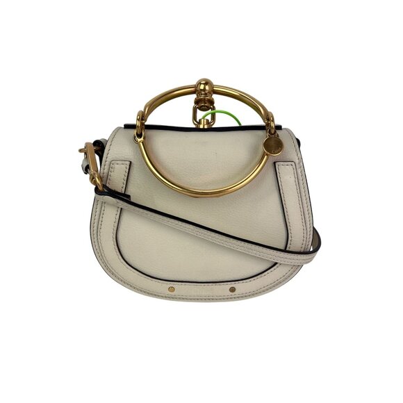 Chloe Nile Small Beige Leather Wrist Crossbody Bag - Picture 1 of 16